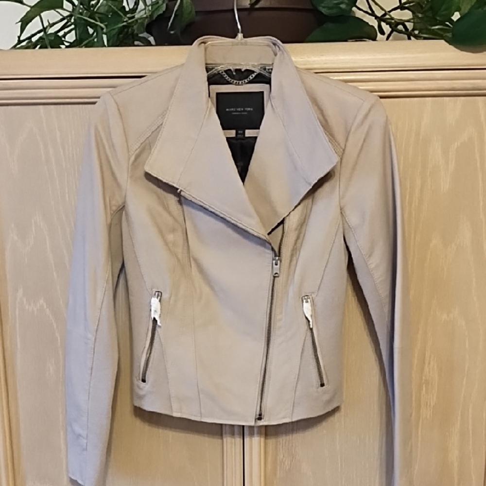 Marc New York Women's Taupe Leather Jacket